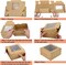 60 Kraft Bakery Boxes with Window, 6×6×3 in, for Cookies & Pastries